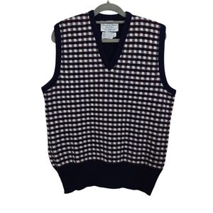 Vintage Strawbridge & Clothier Mens Plaid Sweater Vest LG (fits like Medium)